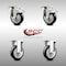 Service Caster 4 Inch 316SS Black Polyurethane Swivel Top Plate Caster Lock Brake 2 Rigid, 2PK SCC-SS316TTL20S414-PPUB-BLK-2-R-2 - alternate 4